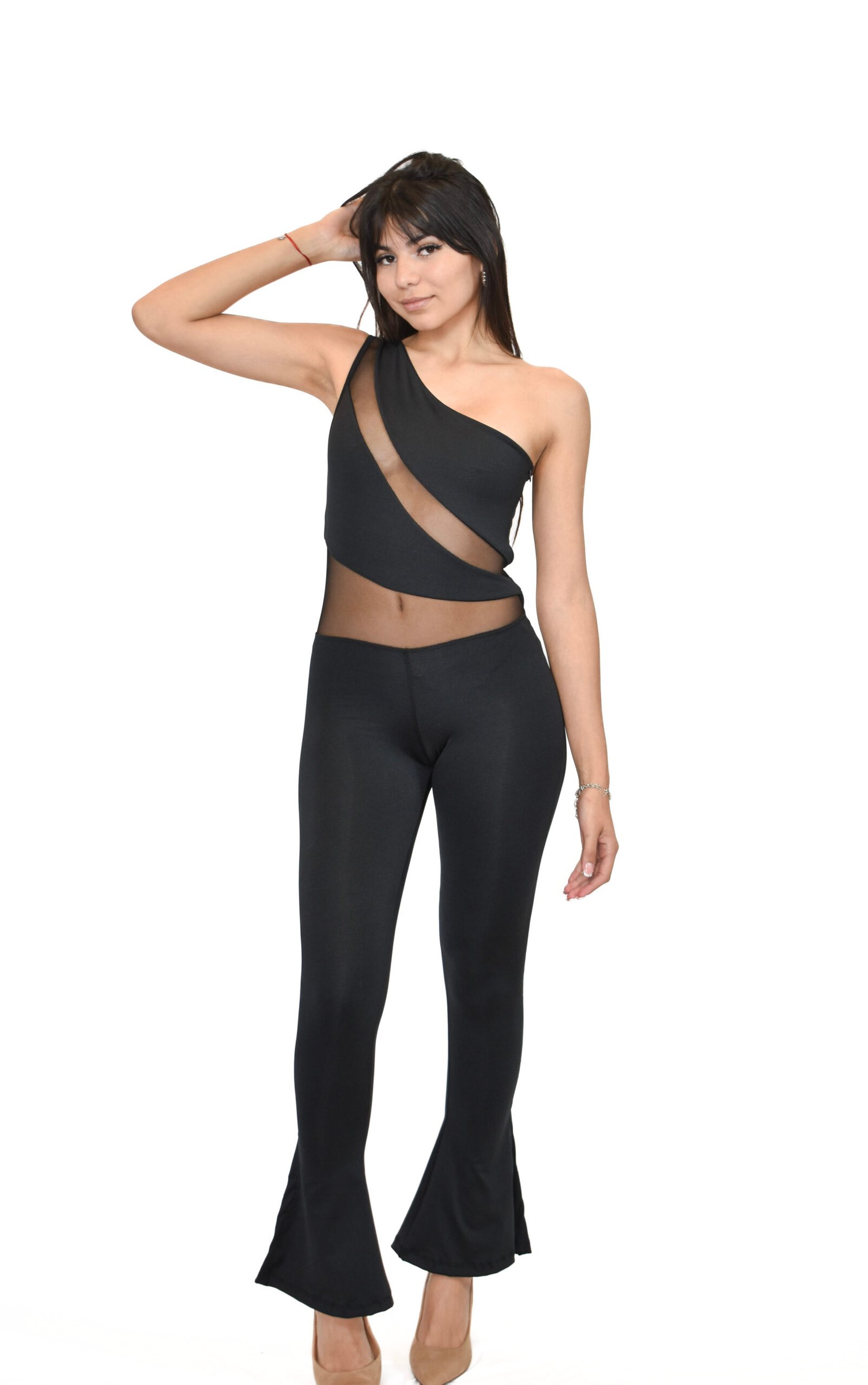 Midnight Catsuit Enterito Con Transparencias